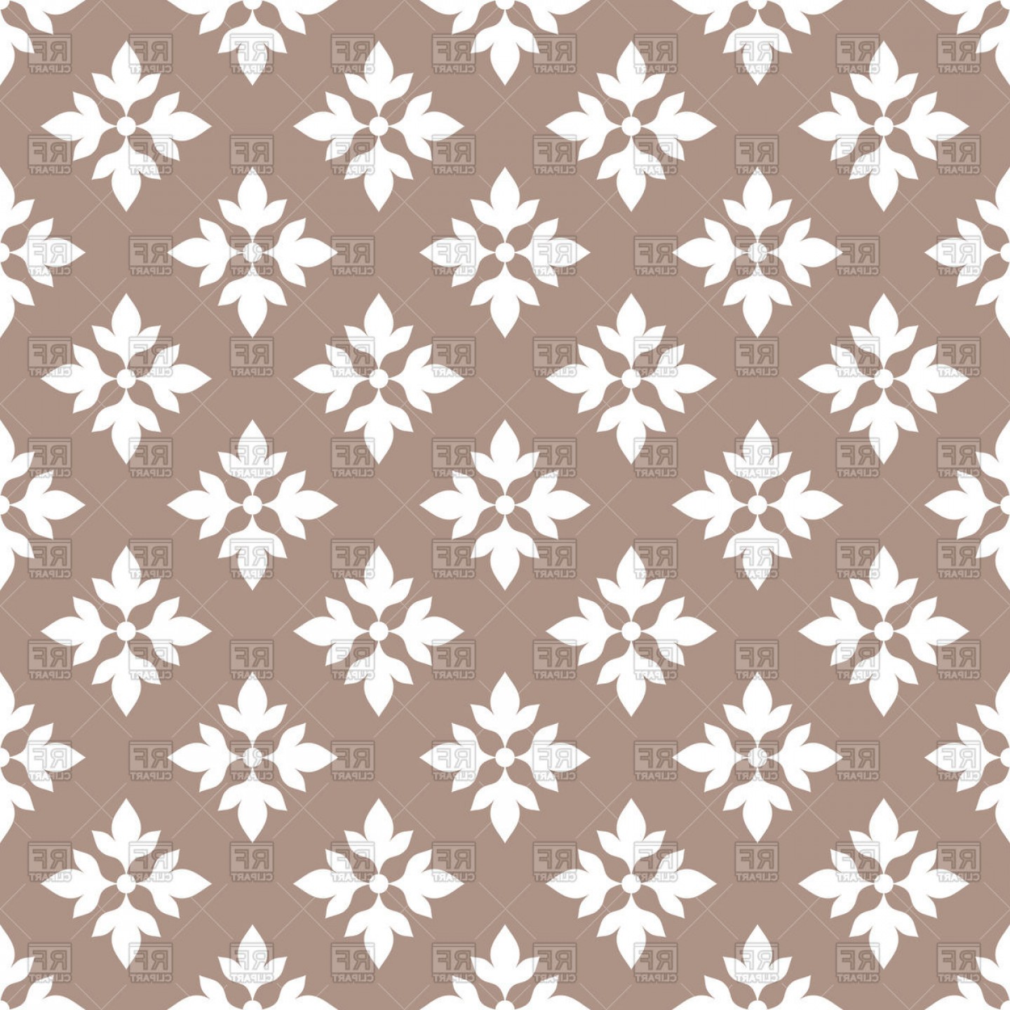 Brown Seamless Vintage Wallpaper With Flowers Vector Clipart 1440x1440 Brown Seamless Vintage Wallpaper With Flowers Vector Clipart