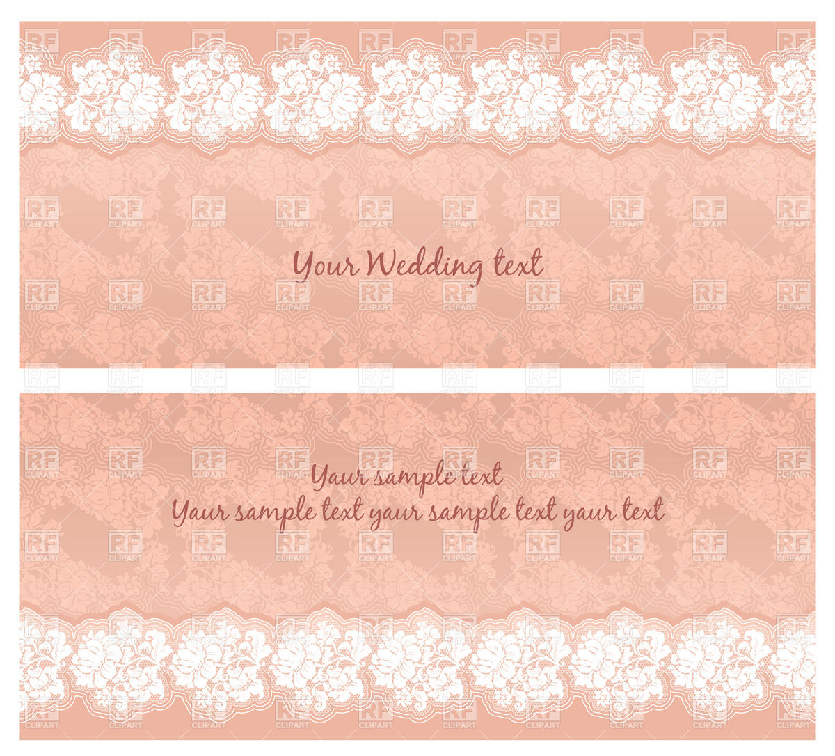 1200x1086 Pink Vintage Wedding Invitation With Floral Lace Vector Image