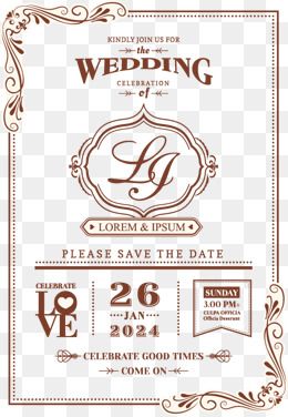 260x376 Vintage Lace Wedding Invitation, Wedding Clipart, European Style