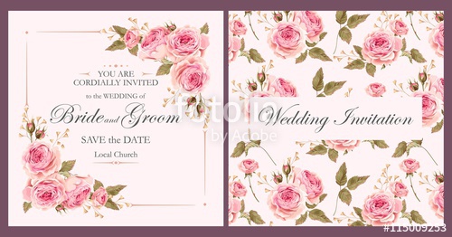 500x262 Vintage Wedding Invitation Stock Image And Royalty Free Vector