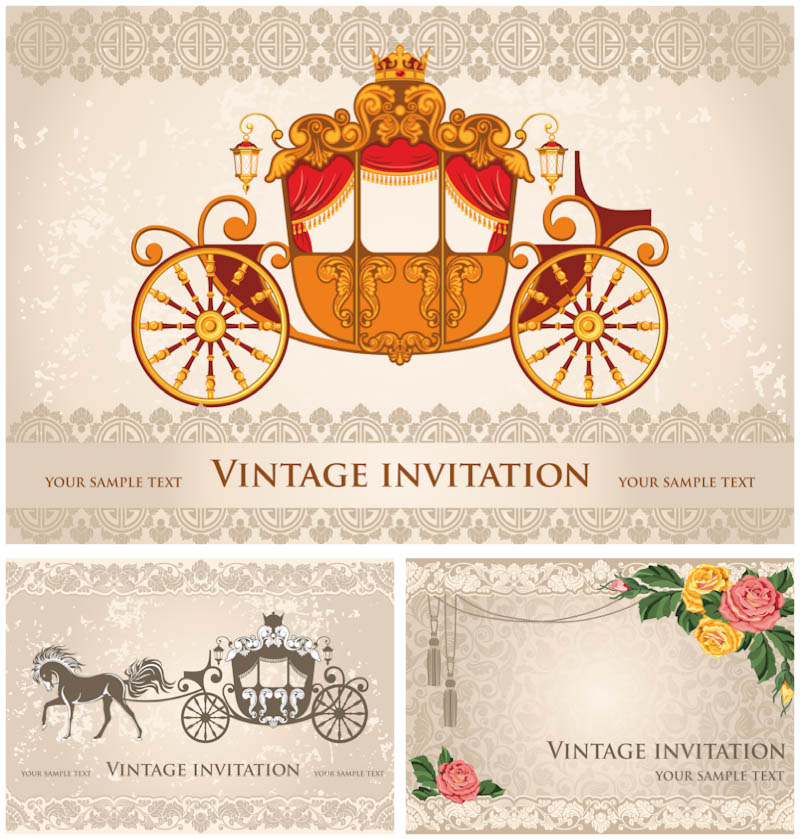 800x839 Vintage Wedding Invitation Templates Vector Vector Graphics Blog