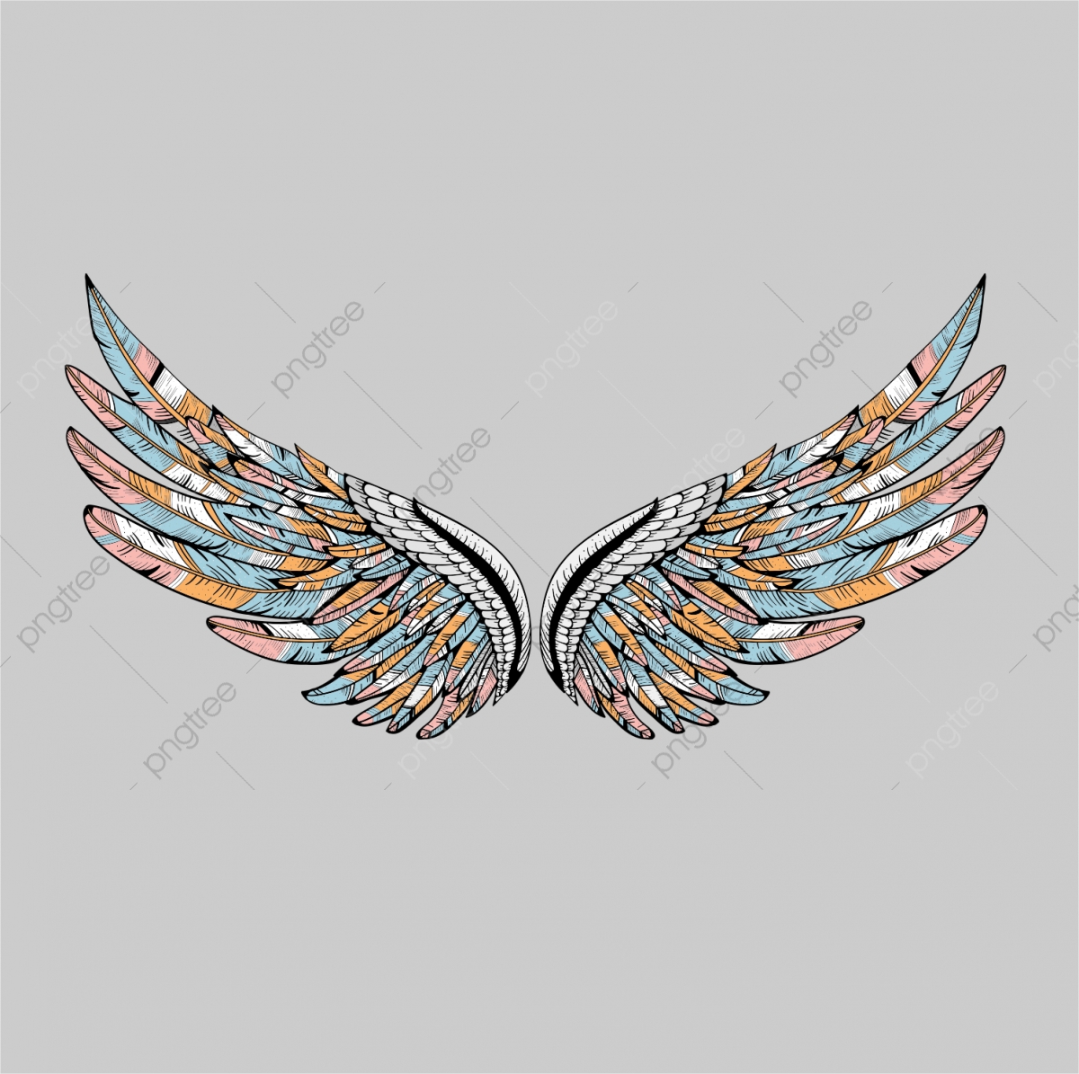1200x1195 Vintage Wings Vector, Collection, Art, Illustration Png And Vector
