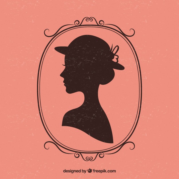 Retro Female Silhouette Vector Free Download 626x626 Retro Female Silhouette Vector Free Download