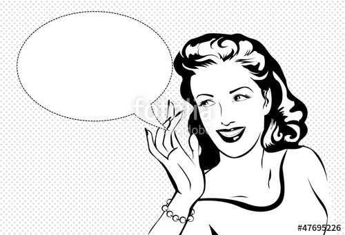 Vintage Woman Whispering Stock Image And Royalty Free Vector 500x341 Vintage Woman Whispering Stock Image And Royalty Free Vector