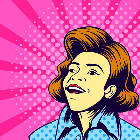 Woman Pop Art Vintage Vector 490x490 Woman Pop Art Vintage Vector