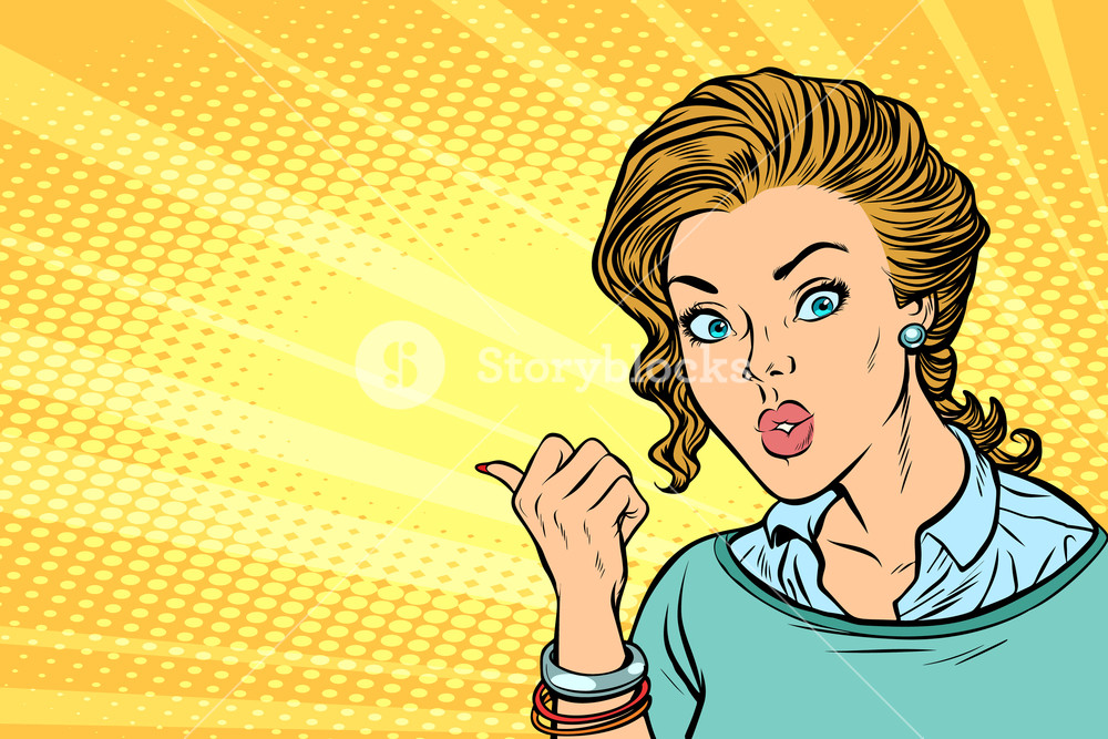 Pop Art Woman Pointing Finger Retro Vector Illustration Comic 1000x667 Pop Art Woman Pointing Finger Retro Vector Illustration Comic