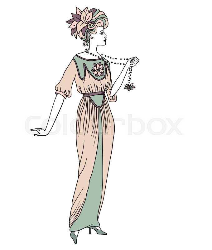 Beautiful Retro Style Woman Vector Stock Vector Colourbox 680x800 Beautiful Retro Style Woman Vector Stock Vector Colourbox