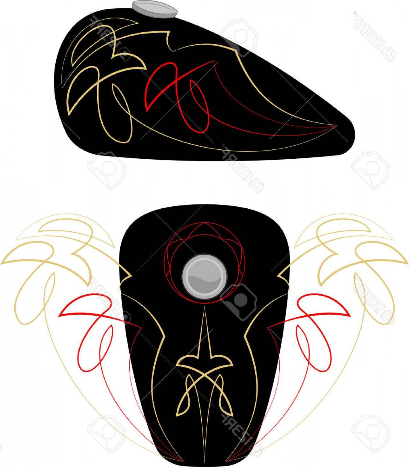 1366x1560 Photostock Vector Bike Tank Pinstripe Graphics Vinyl Ready Vector