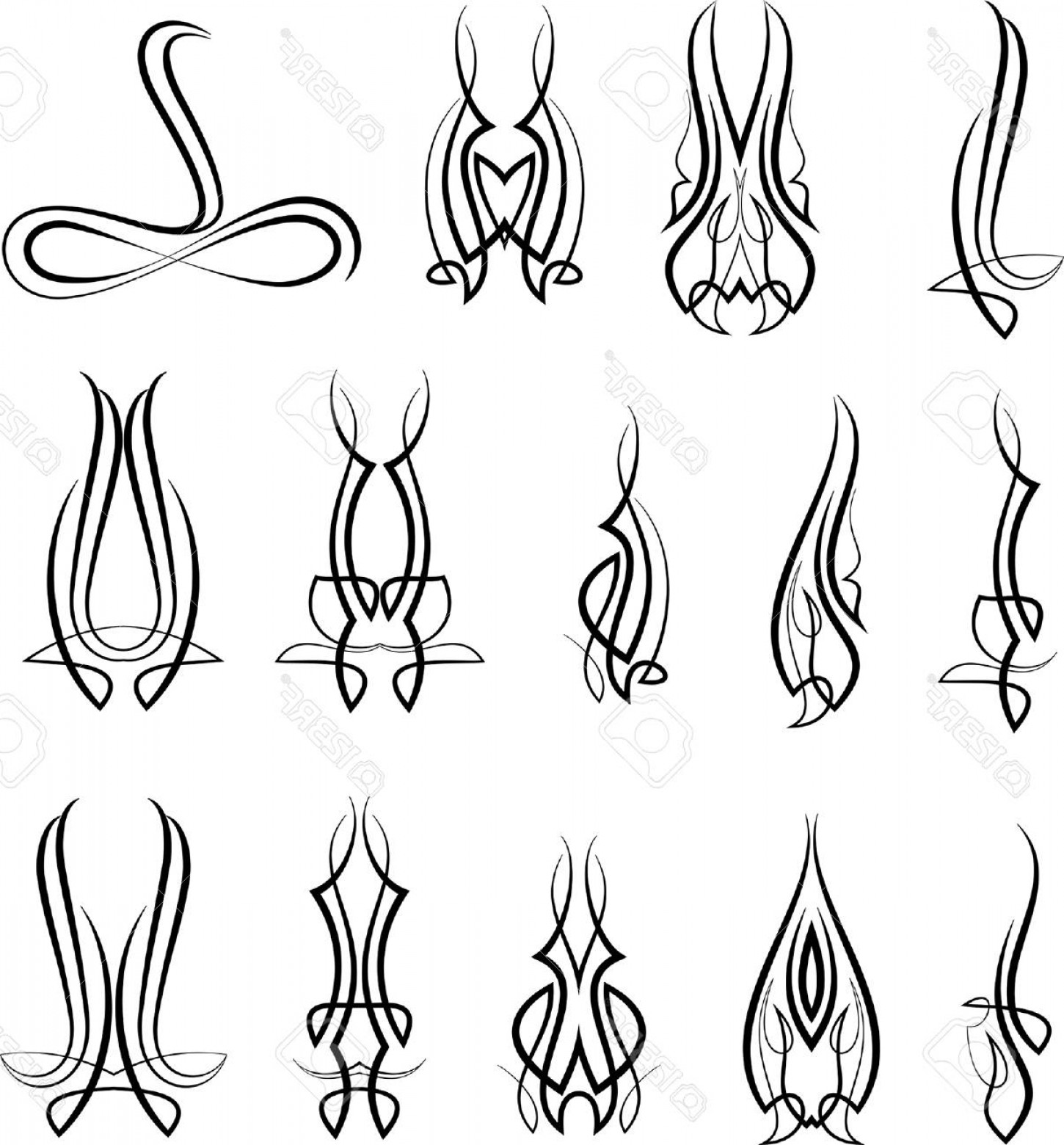 1450x1560 Photostock Vector Pinstripe Graphics Vinyl Ready Vector Art