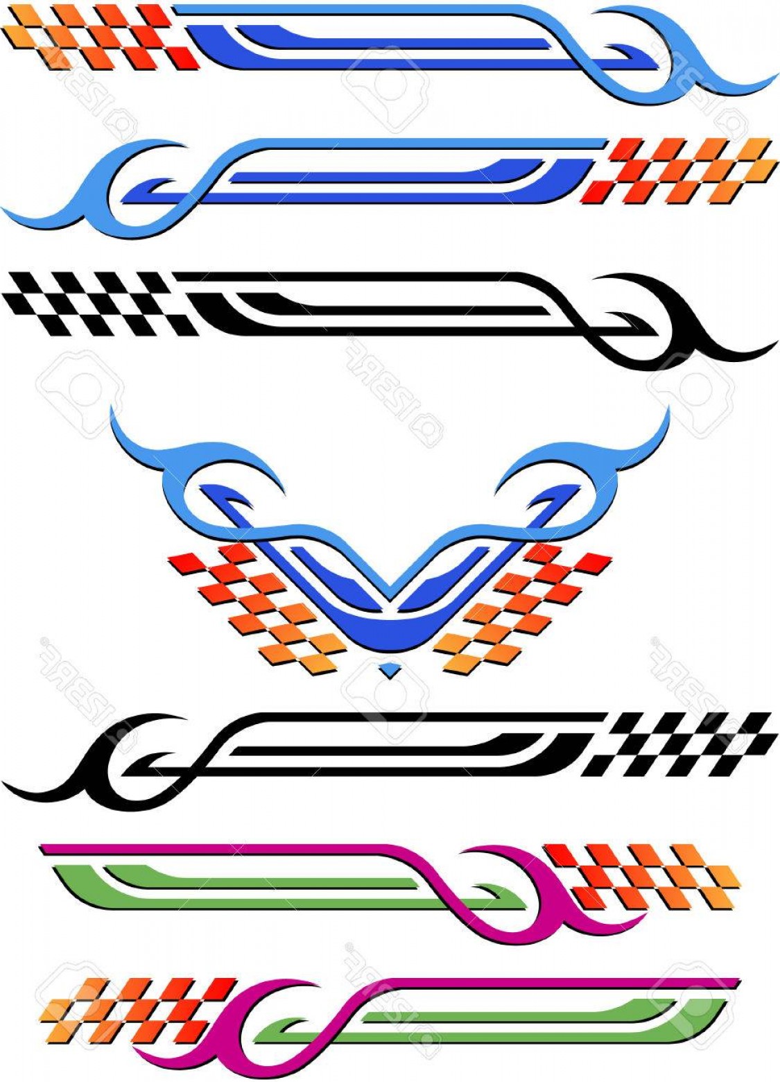 1125x1560 Photostock Vector Vehicle Graphics Stripe Vinyl Ready Vector Art