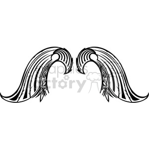 300x300 Vinyl Ready Vector Wing Tattoo Design Clipart Royalty Free