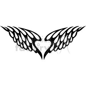 300x300 Vinyl Ready Vector Wing Tattoo Design Clipart Royalty Free