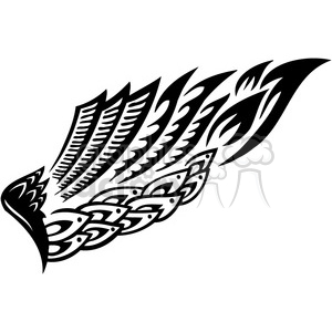 300x300 Vinyl Ready Vector Wing Tattoo Design Clipart Royalty Free