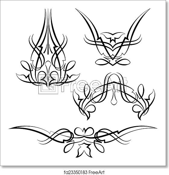 561x581 Free Art Print Of Pinstripe Graphics Vinyl Ready Pinstripe