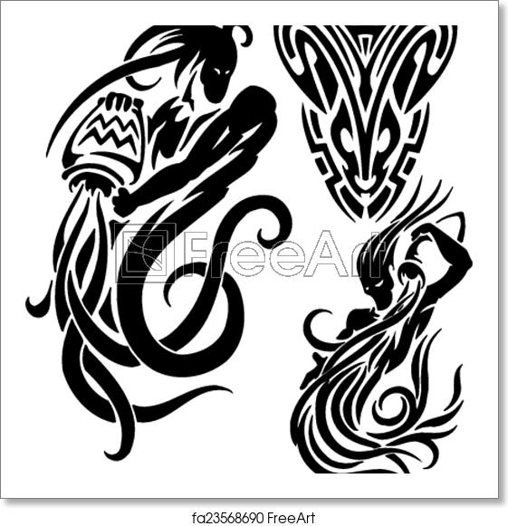 561x581 Free Art Print Of Zodiac Signs