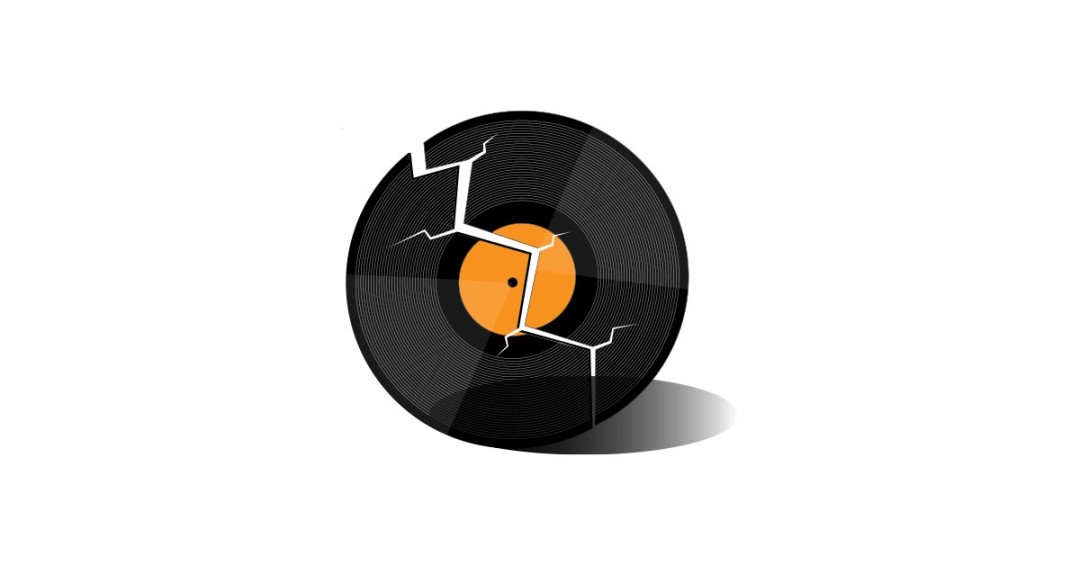 1080x565 Broken Vinyl Record Illustration Vector And Transparent Png