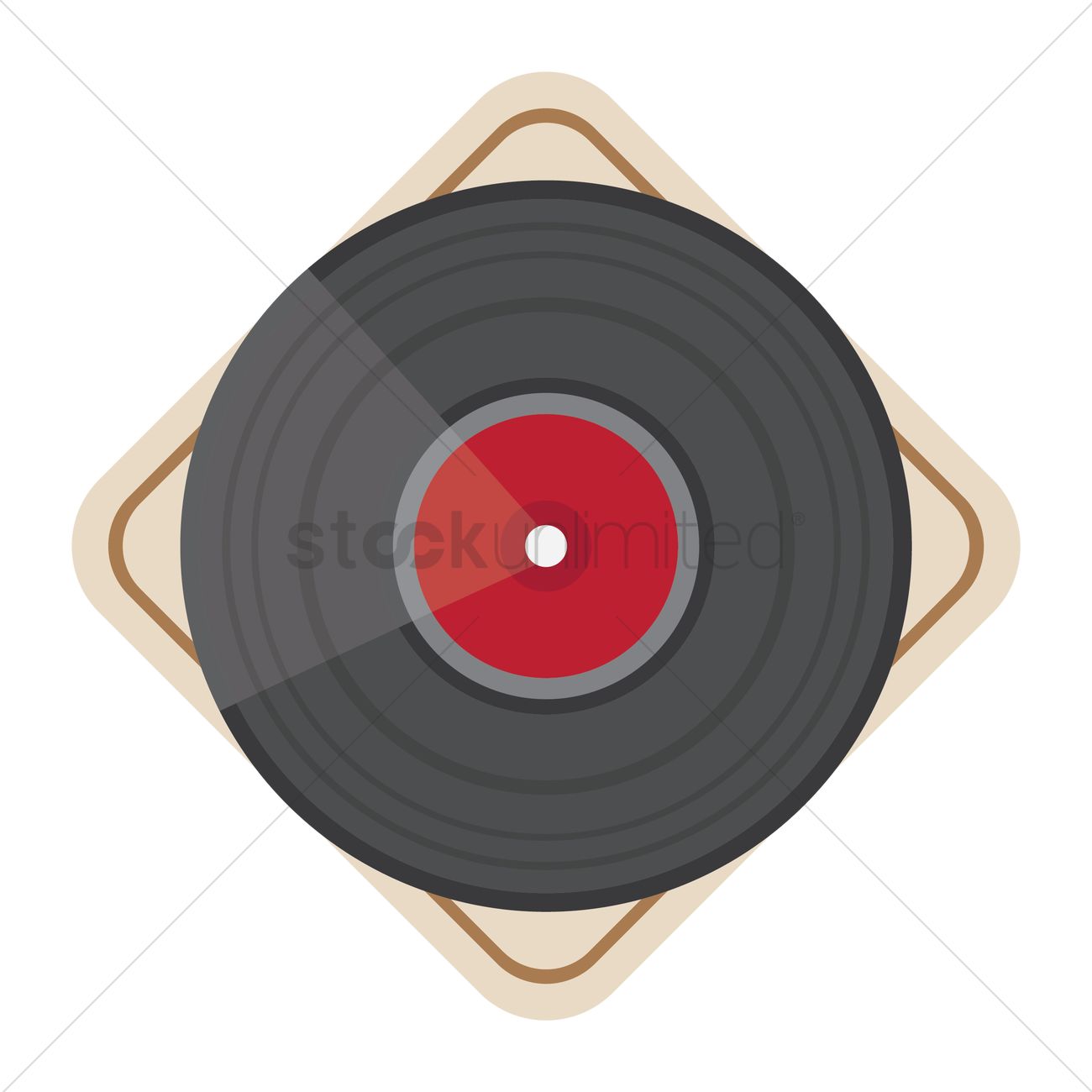 1300x1300 Free Vinyl Record Vector Image