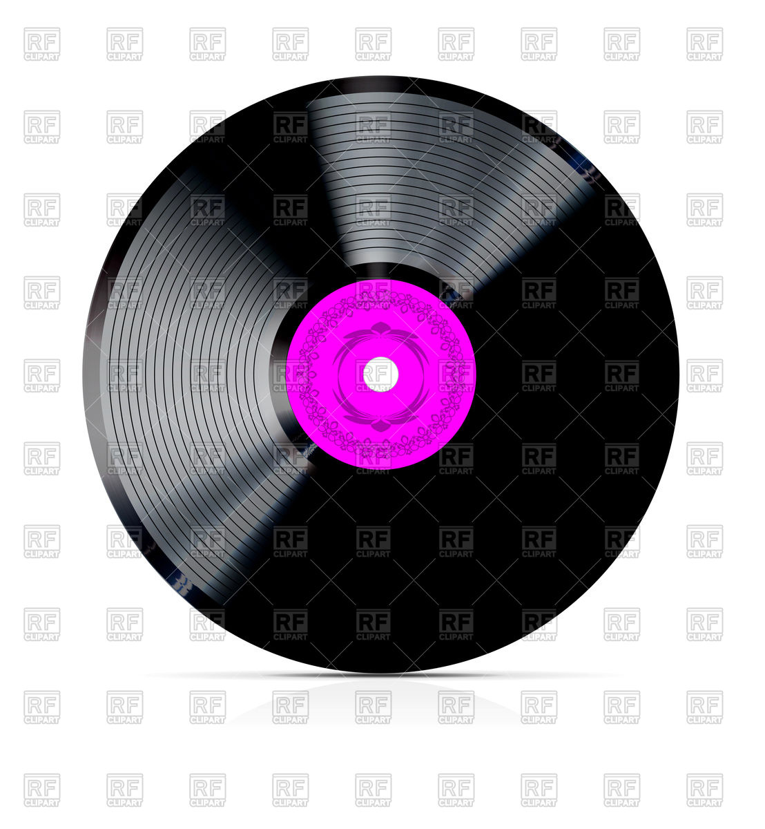 1108x1200 Retro Vinyl Record Vector Image Of Objects