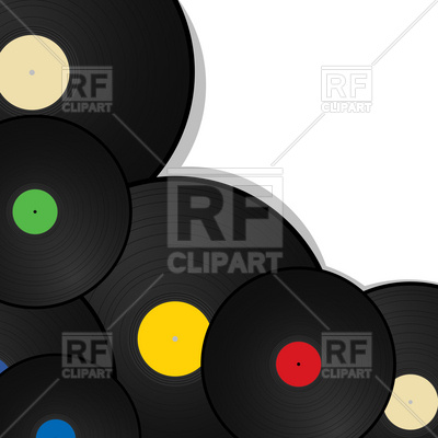 400x400 Musical Background With Vinyl Records Vector Image Of Backgrounds