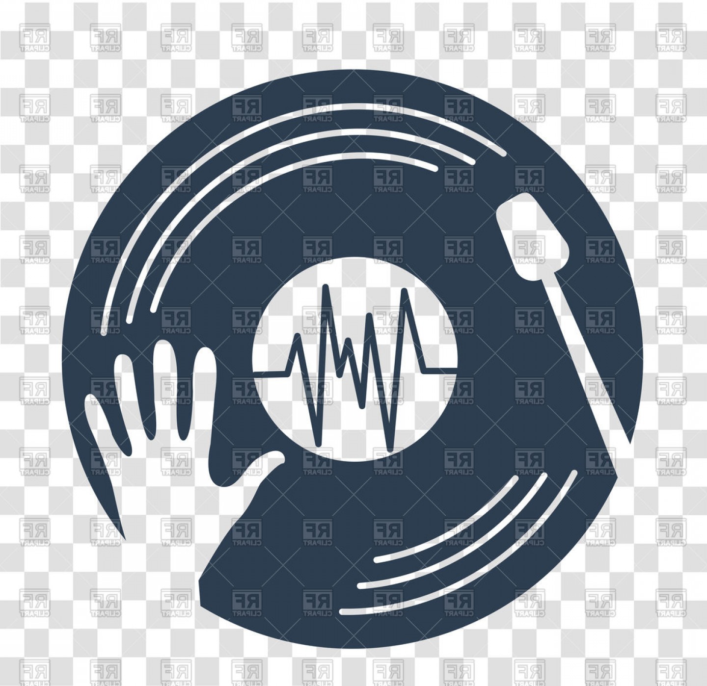 1440x1398 Vinyl Plate Gramophone Record Dj Concept Vector Clipart Soidergi