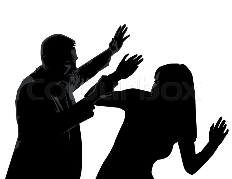 800x618 Man Hit Woman Expressing Domestic Stock Vector Colourbox