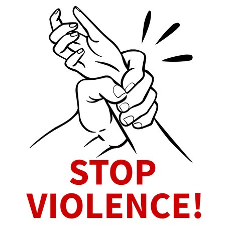 450x450 Stop Family Violence! Vector Poster Design Royalty Free Vector