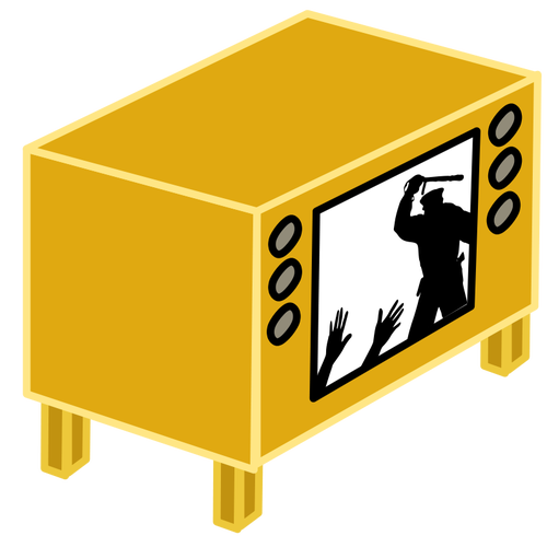 500x500 Television Violence Vector Clip Art