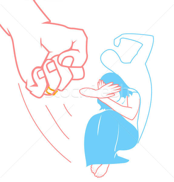 574x600 Concept Of Domestic Violence Vector Illustration Olena Siedykh