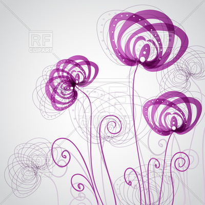 400x400 Abstract Violet Flowers Vector Image Of Backgrounds, Textures