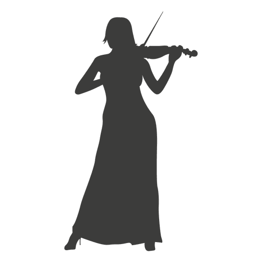 512x512 Female Violinist Silhouette
