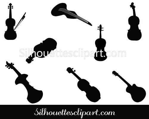 500x400 Violin Silhouette Vector Pack Electronics Electrical