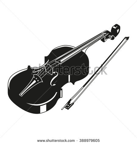 450x470 Violin Silhouette