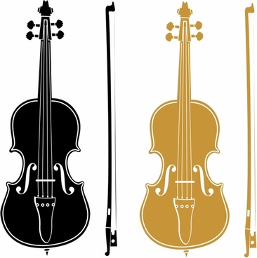 366x368 Violin Silhouette Free Vector Download