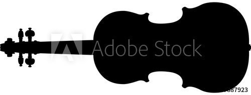 500x191 Silhouette Violin