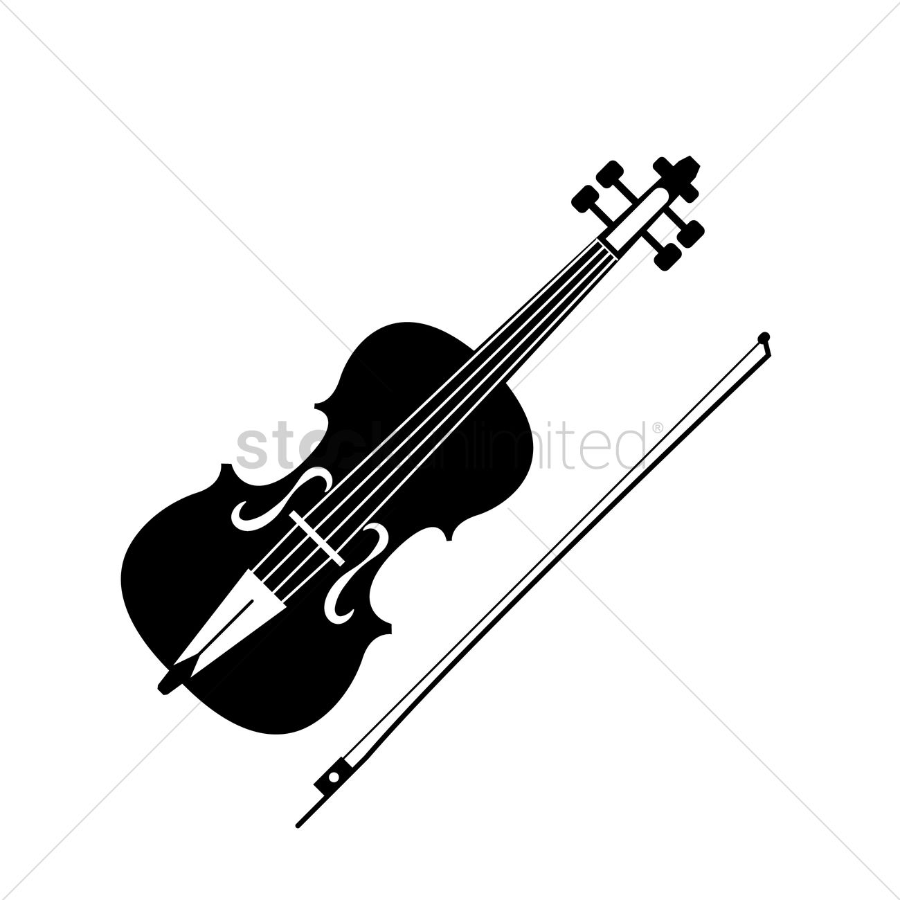1300x1300 Violin Vector Image