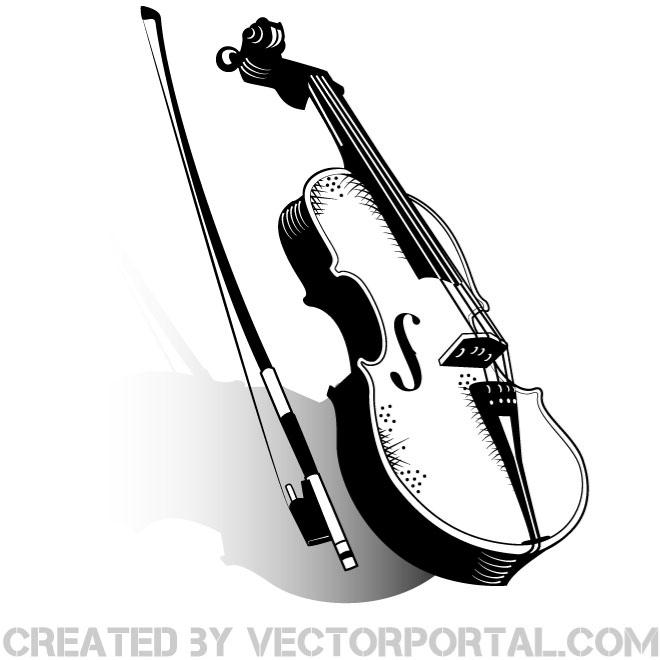 660x660 Violin Vector Clip Art