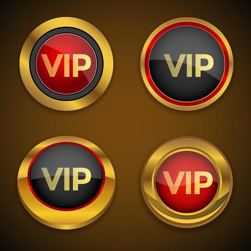 490x490 Vip Gold Icon Button