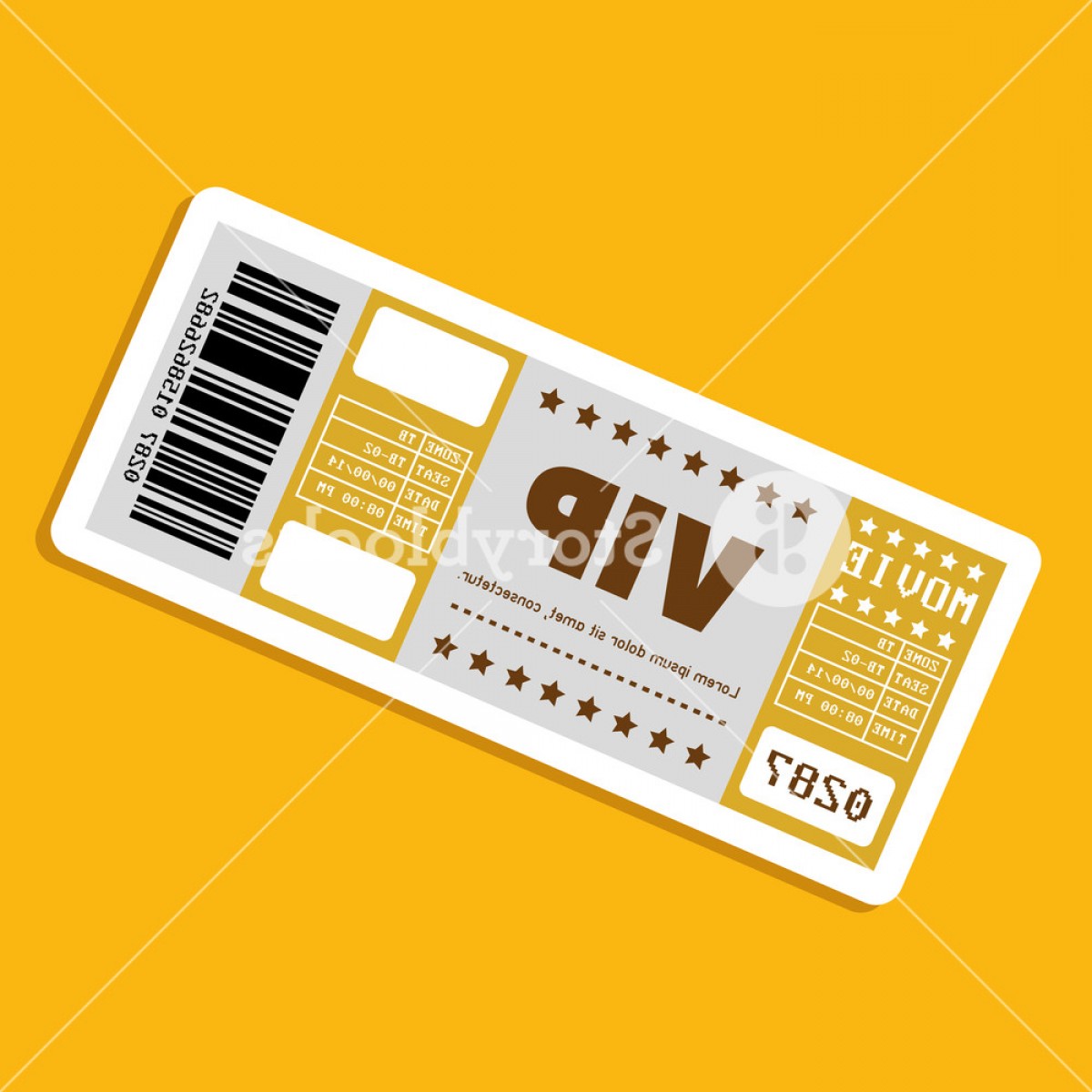 1200x1200 Vip Ticket Entrance Icon Vector Illustration Design