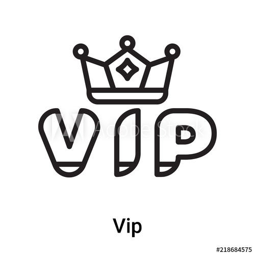 500x500 Vip Icon Vector Isolated On White Background, Vip Sign Line