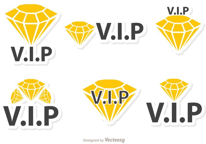 700x490 Diamond Vip Icons Vector Pack