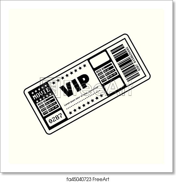 561x581 Free Art Print Of Vip Ticket Entrance Icon Vip Ticket Entrance