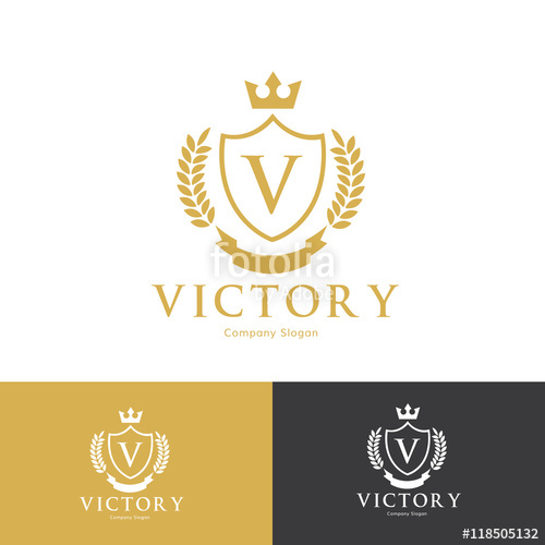 500x500 Victory Logo Set, Hotel Logo, Fashion Brand Logo, Royal Logo, Vip