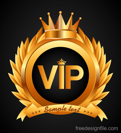 500x552 Golden Vip Labels Luxury Design Vector Free Download
