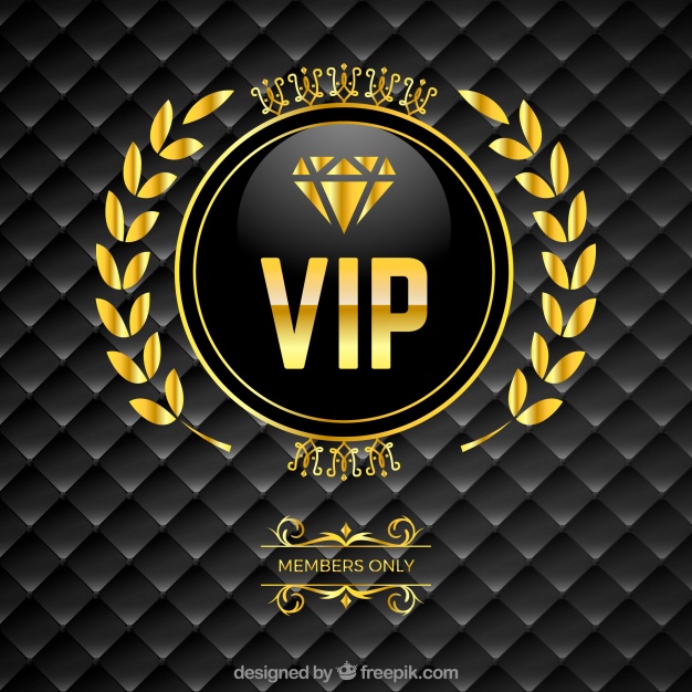 626x626 Vip Padded Background With Golden Logo Vector Free Download
