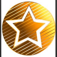 190x190 Golden Star Gold Emblem Vip Logo Cool Vector Image Iphone