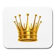 190x190 Royal Golden Crown King Monarch Vip Vector Image Mouse Pad