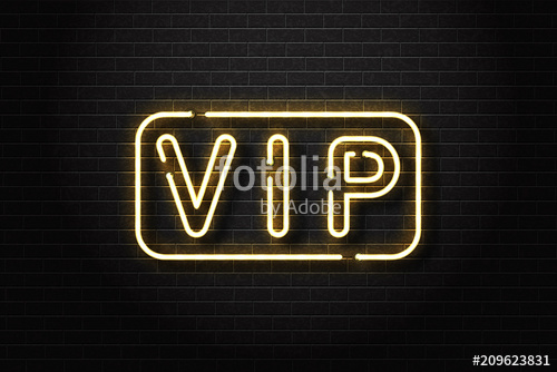 500x334 Vector Realistic Isolated Neon Sign Of Vip Logo For Decoration
