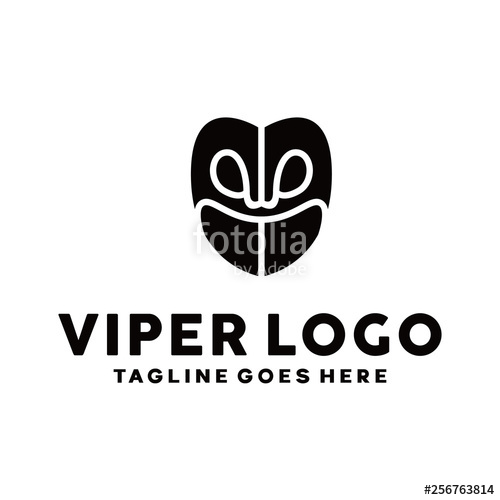 500x500 Venom Logotype Flat And Line Head Cobra Viper Vector Logo Icon