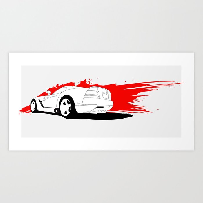 700x700 Dodge Viper Vector Art Print