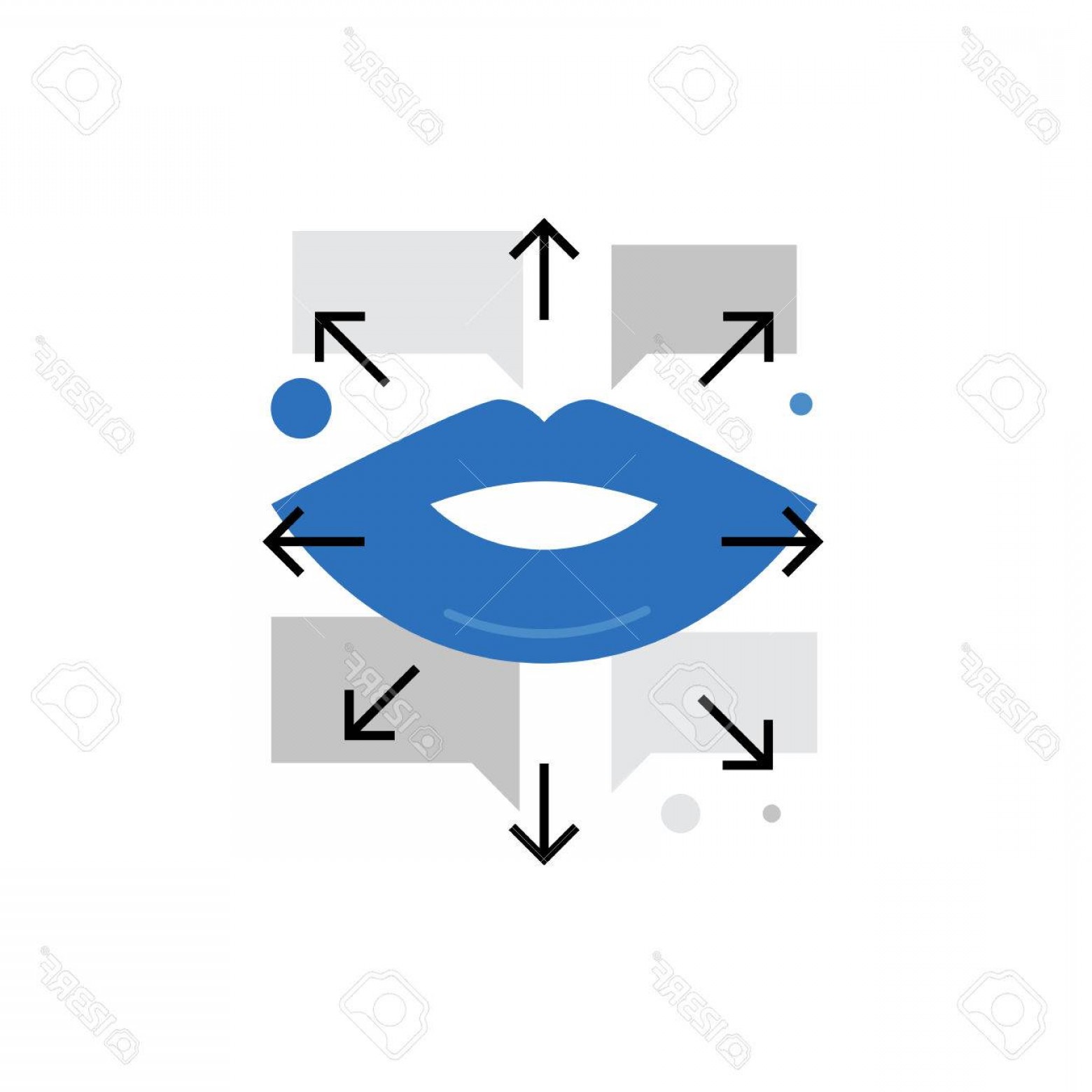 1560x1560 Photostock Vector Modern Vector Icon Of Buzz Marketing Viral